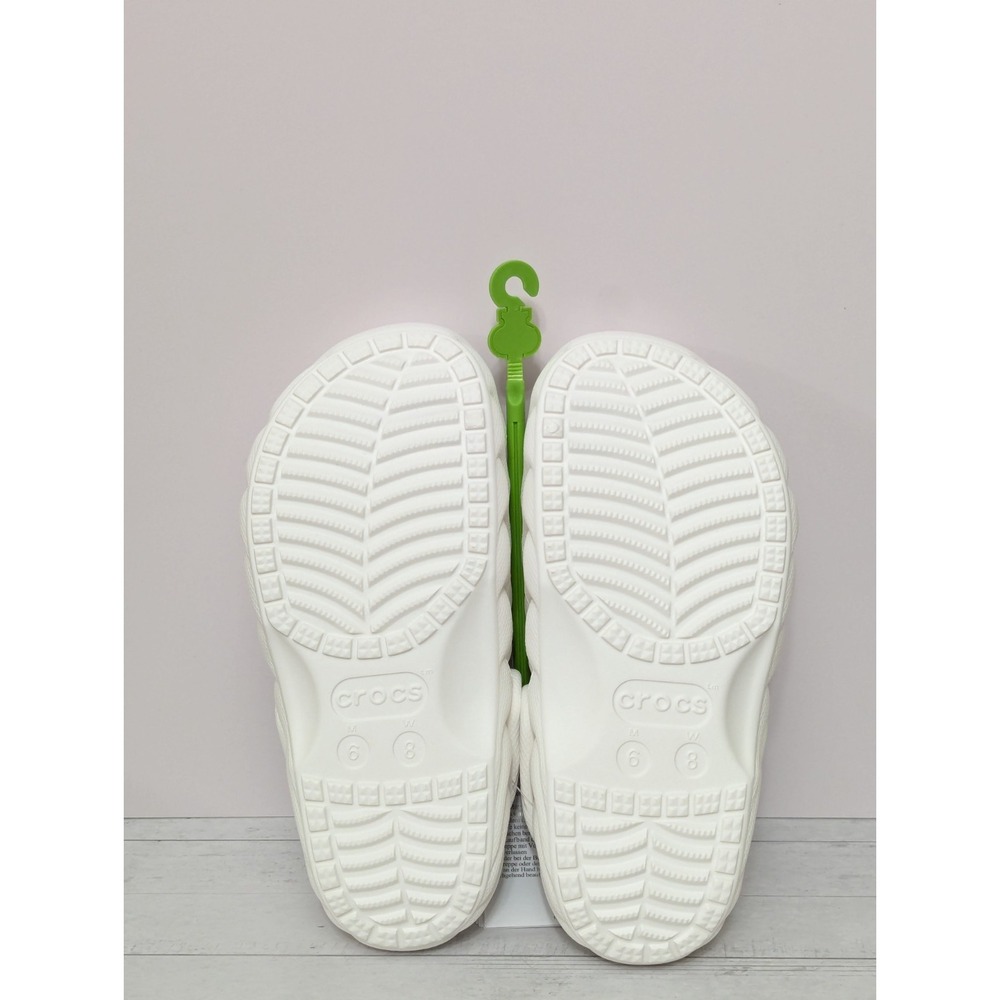 Adult Crocs Classic Lined Overpuff Clog Size W-8 M-6 WHITE Warm Slip On Slippers - Picture 5 of 12